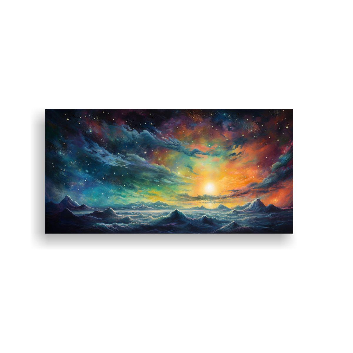 Pintura Abstracta Lienzo Protagonismo Cielo 60x30cm-0