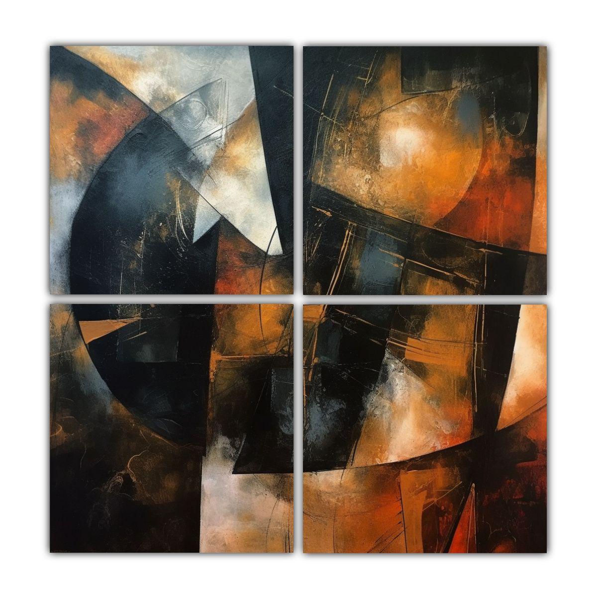 Cuatro Artes Tela Sublimada Majestuosas Pinturas 200x200 Cm-0
