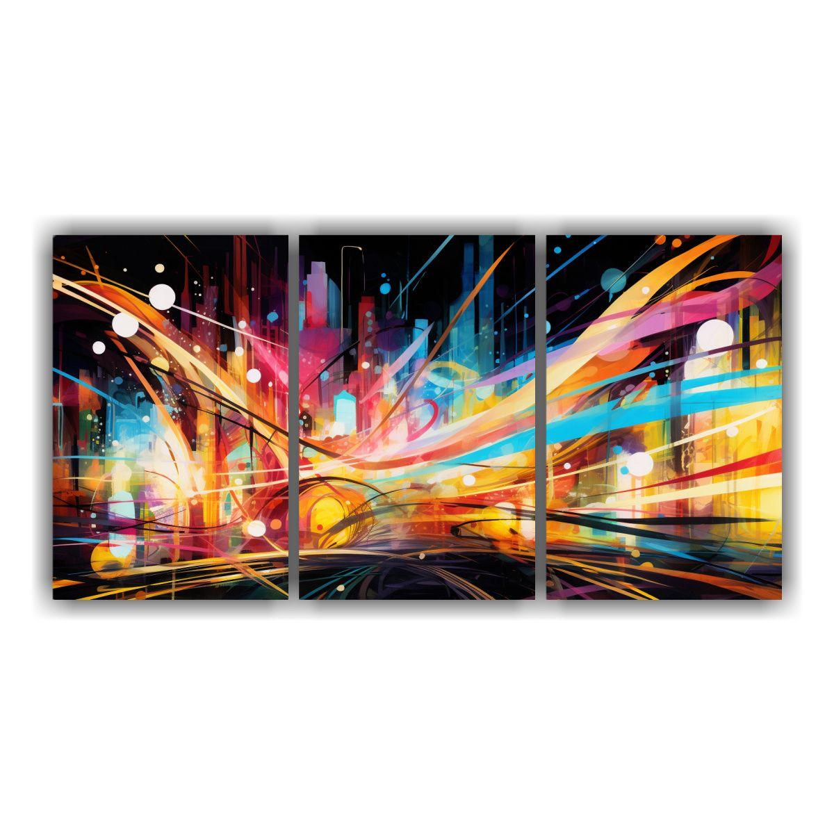 Pinturas Abstractas Habitación Con Patrones 60x30 Cm-0