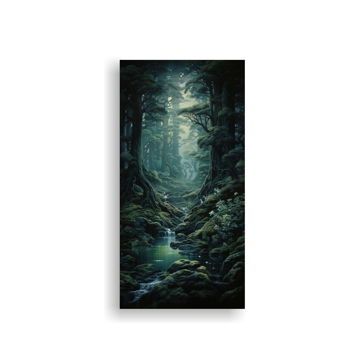 Paisaje Abstracto En Bastidor Movimiento Para 70x140 Cm-0