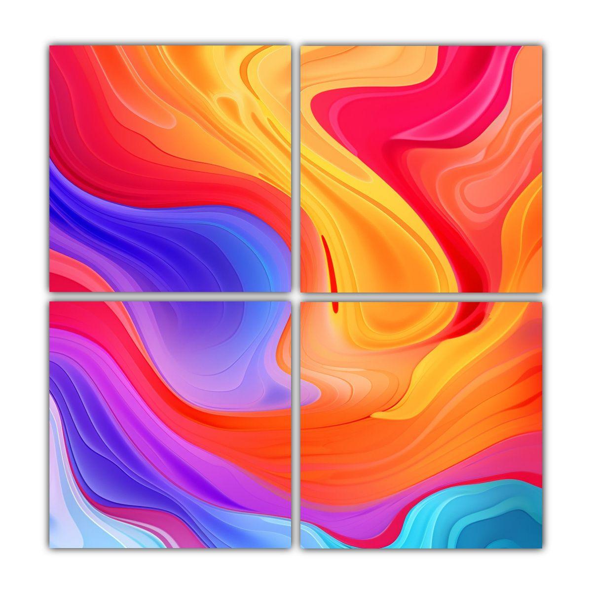 Fondo Abstracto Fluido Multicolor Para Pinturas 120x120 Cm-0