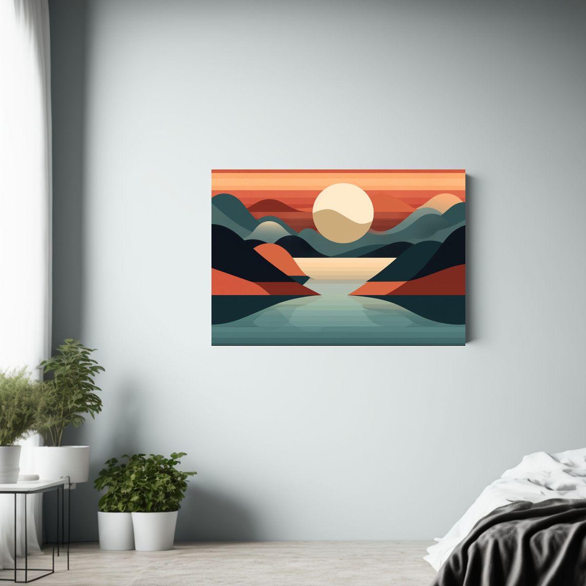 Cuadro Abstracto Minimalista Para Decorar Con Estilo Sobrio. 90x60cm-2