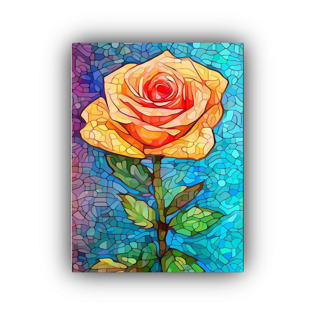 Cuadro De Decoración Resistente Mosaico Rosa Con 50x75cm-0