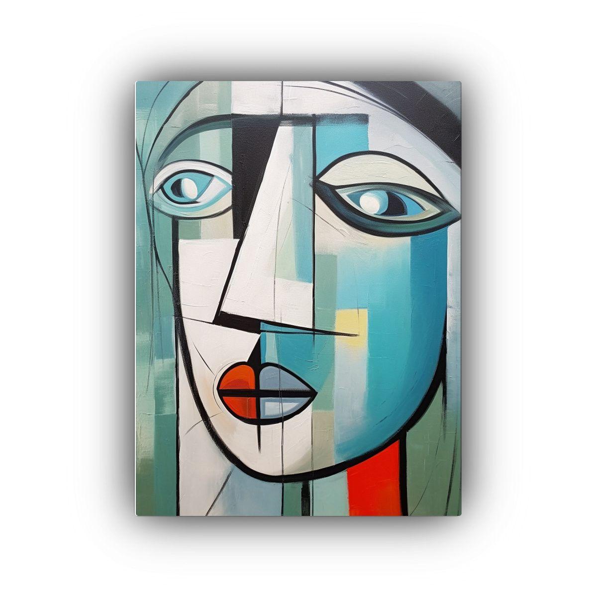 Pintura En Lienzo: Naturaleza Viva Con Fondo Azul 80x120cm-0