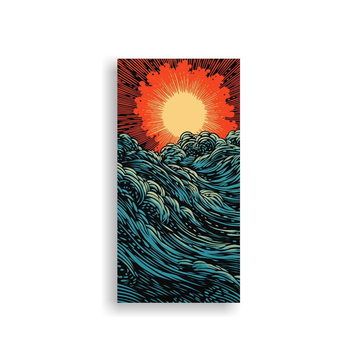 Arte Imagen Representación De Un Sol En Closeup, 50x100cm-0