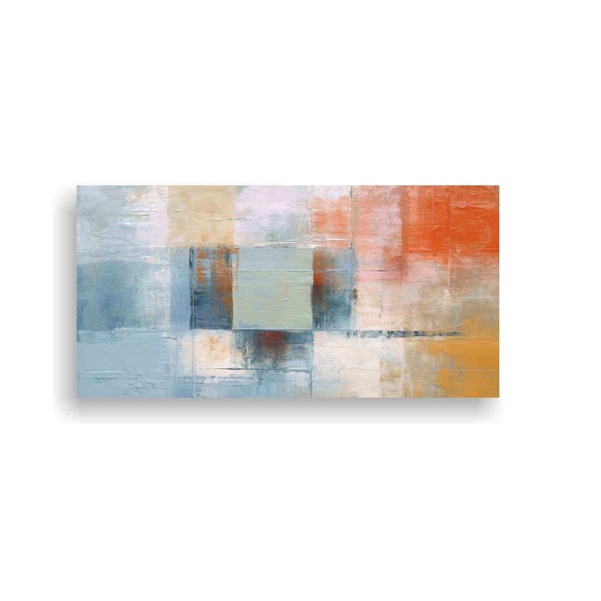 Cuadro Abstracto Moderno En Colores Vibrantes 40x20cm-0