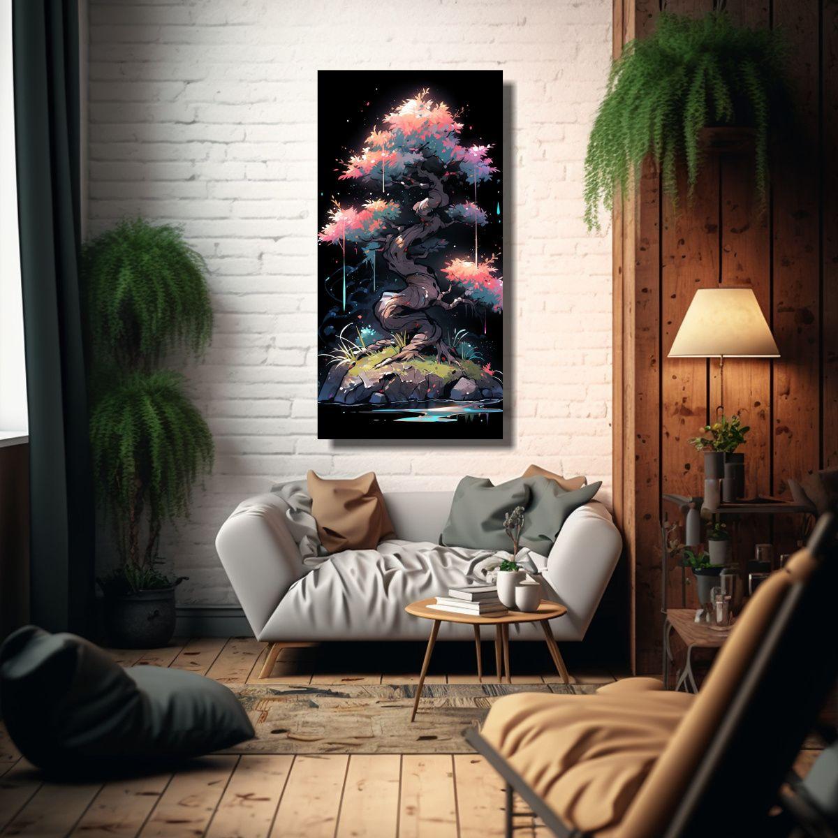 Pintura Decorativa Enigmática Composición 60x120 Cm-2