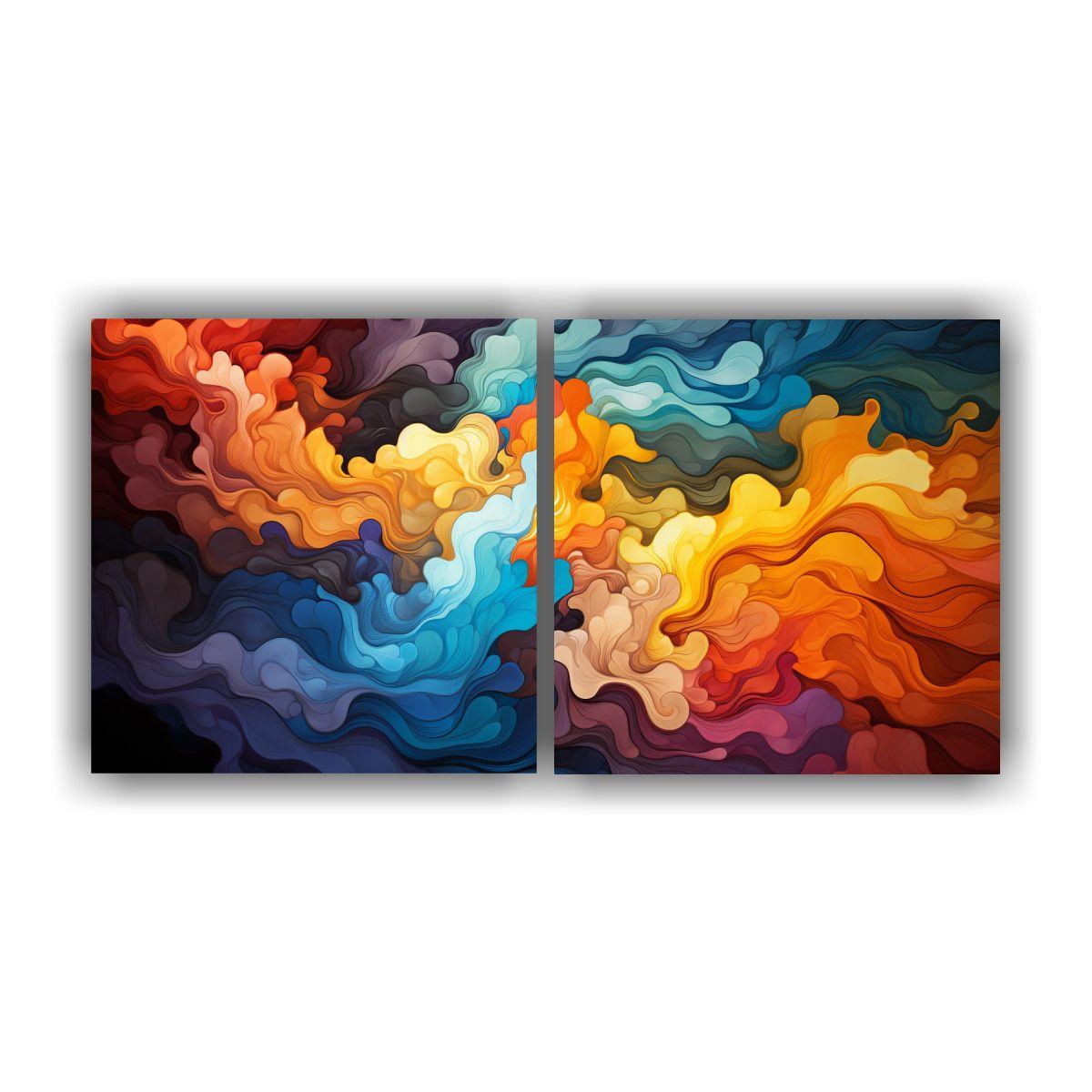 Cuadros Vintage Clásicos De Colores Explosivos 160x80 Cm-0