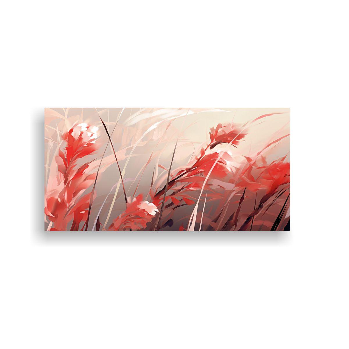 Cuadro Tema Habitación Hierba De Reed En Blanco 100x50cm-0
