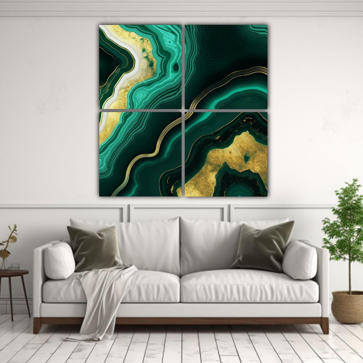 Cuadro Abstracto Estilo Galería Con Textura De 60x60 Cm-2