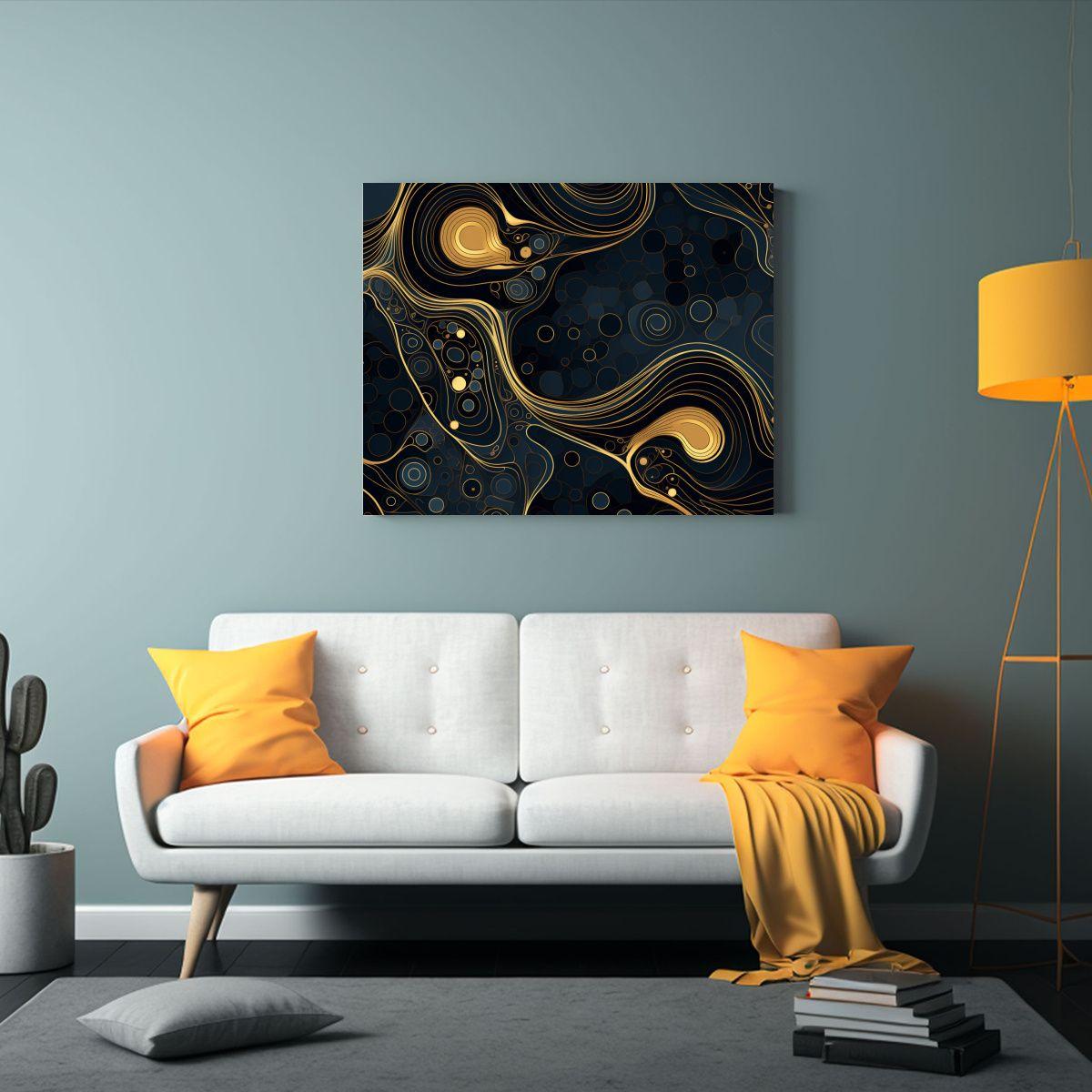 Cuadro De Decoración Con Patrón Futurista De 65x50cm-2