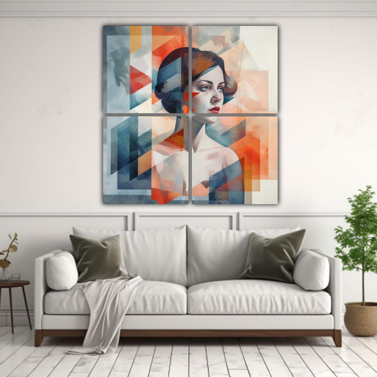 Cuadro Impreso Armonía De Una Mujer 60x60 Cm-2