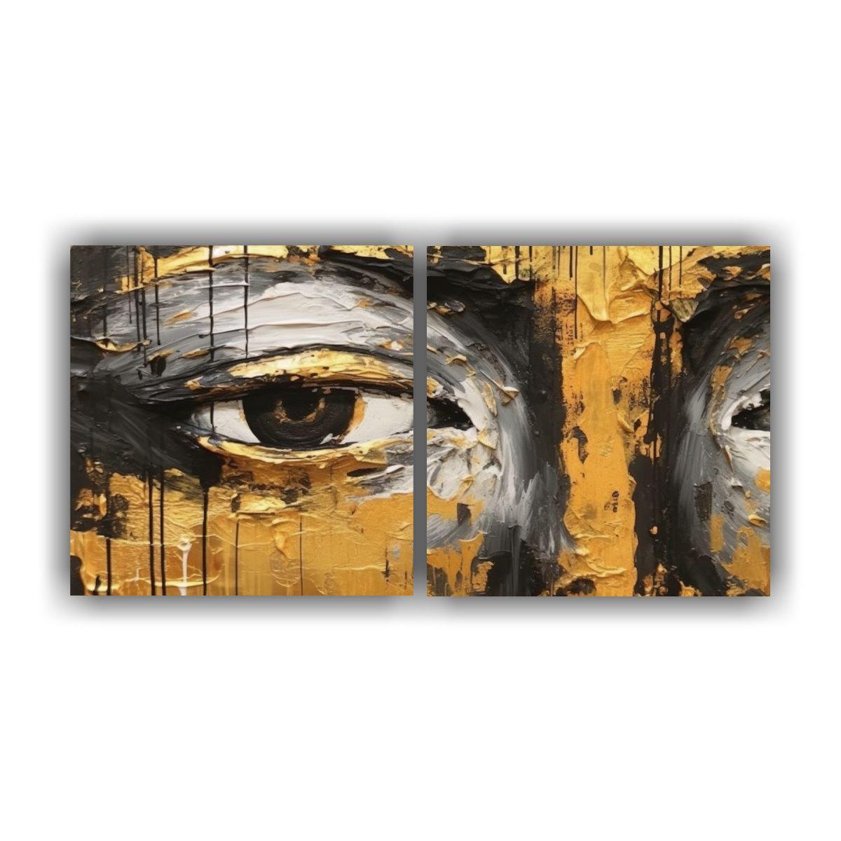 Pintura Abstracta Moderna De Buddha En Colores 40x20 Cm-0