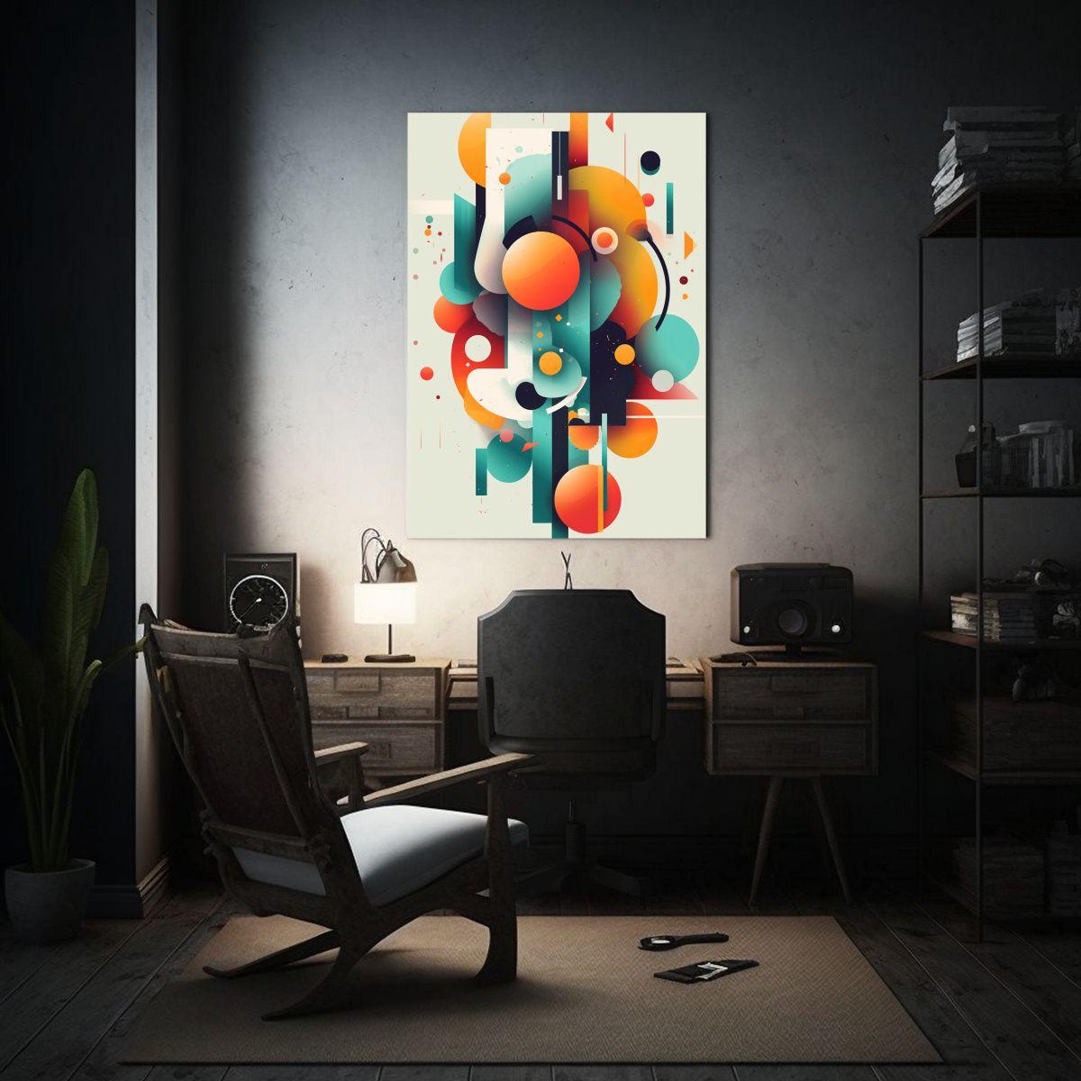 Pinturas Decorativas Abstractas Con Colores 50x75cm-2