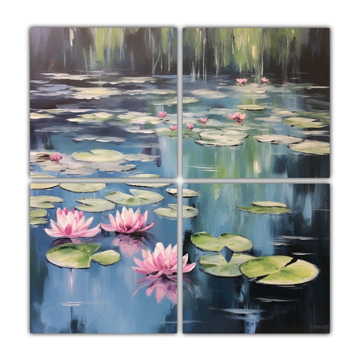 Cuadro De Tela Con Patrón Intenso Y Exuberante 160x160 Cm-0