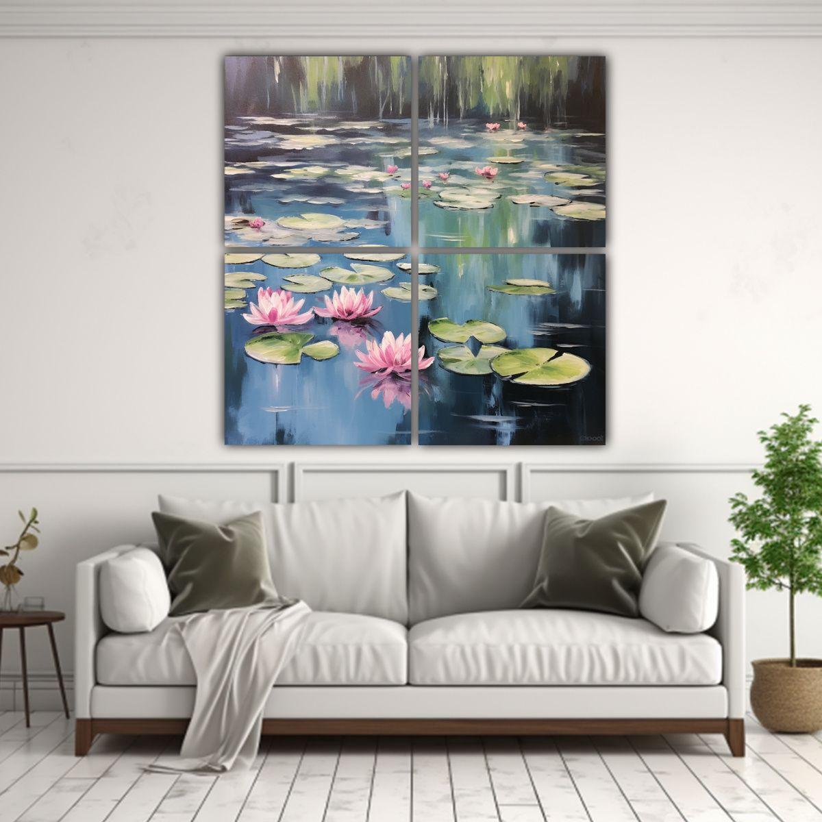 Cuadro De Tela Con Patrón Intenso Y Exuberante 160x160 Cm-2