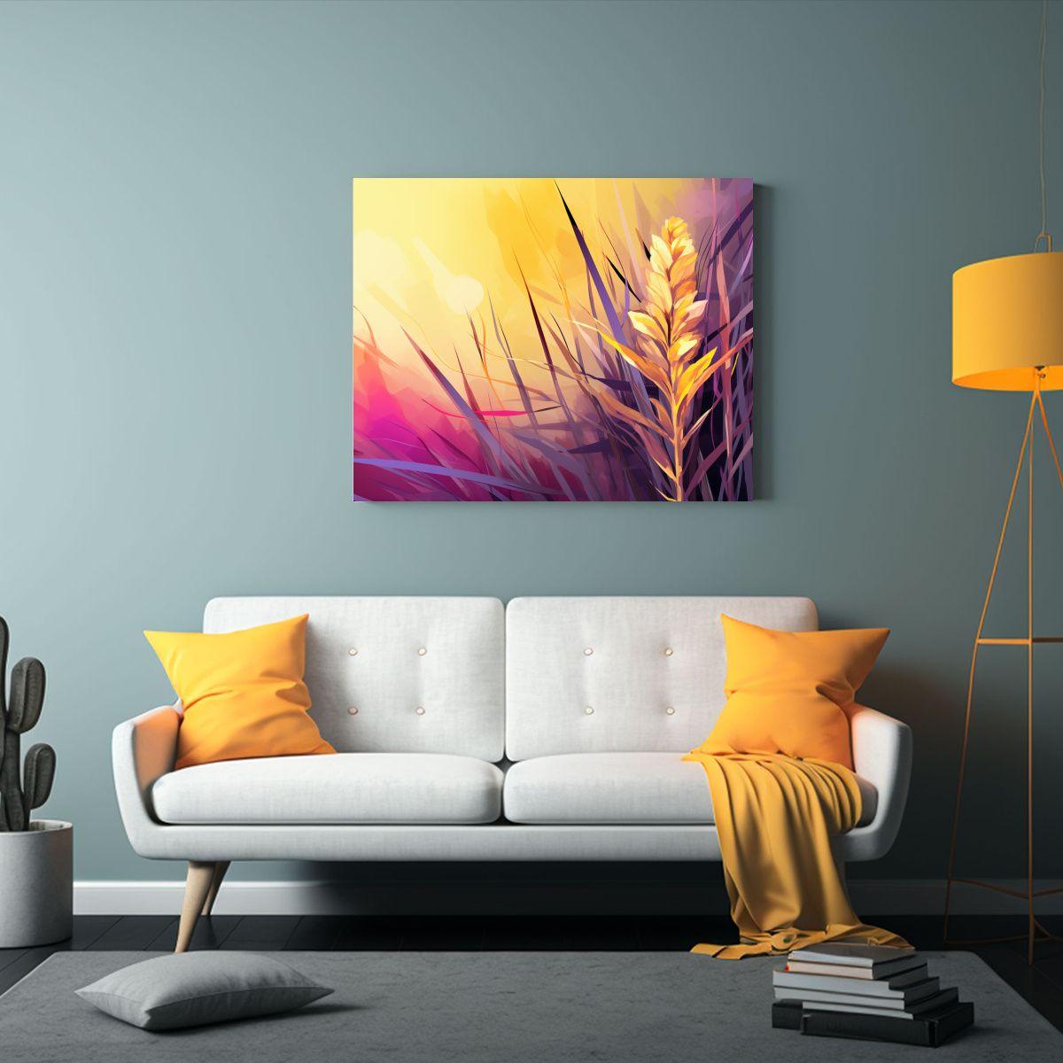 Pintura Decorativa De Arte Fino Con Visión De Caña De Azú 60x40cm-2