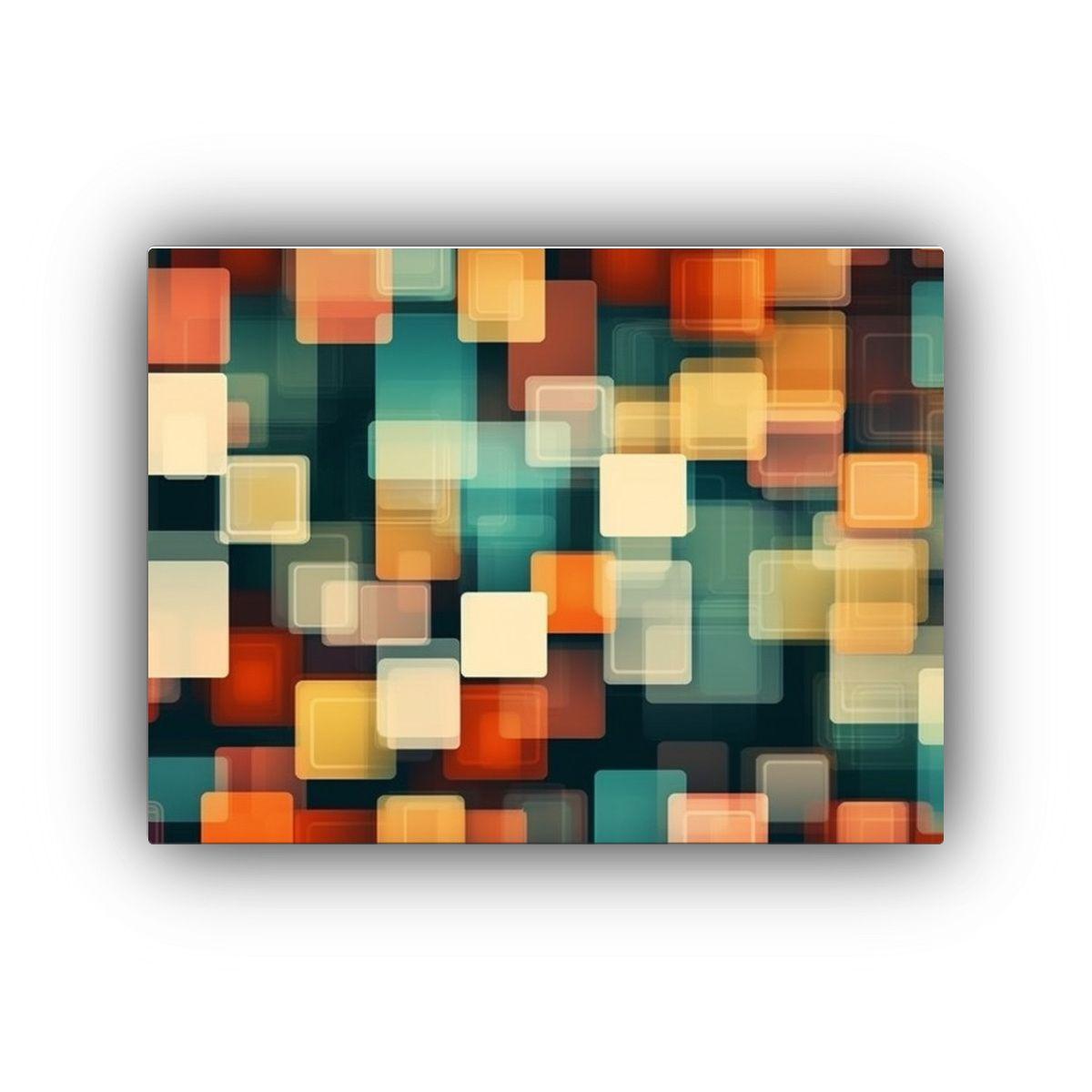 Cuadros Abstractos En Bastidor: Fondo Expresivo 50x40cm-0