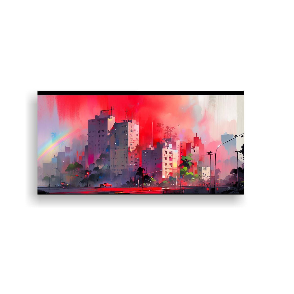 Cuadro único Diseño En Santiago De Chile, 160x80 Cm-0