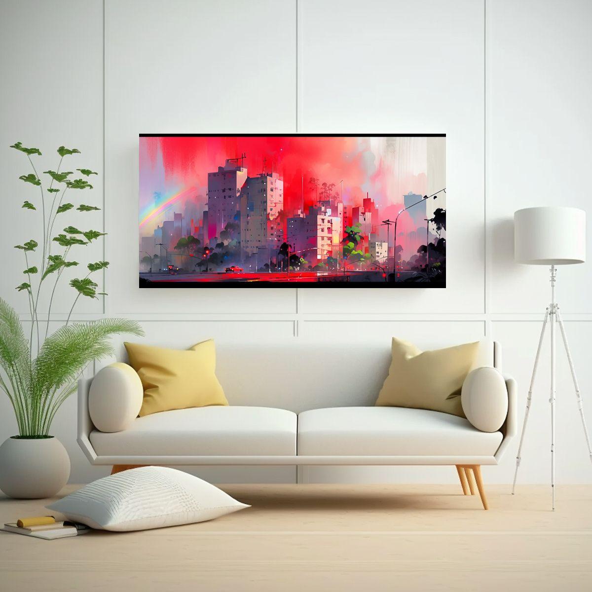 Cuadro único Diseño En Santiago De Chile, 160x80 Cm-2