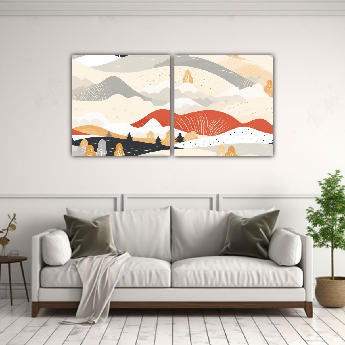 Pinturas Abstractas De Arte Callejero Y Paisaje 100x50 Cm-2