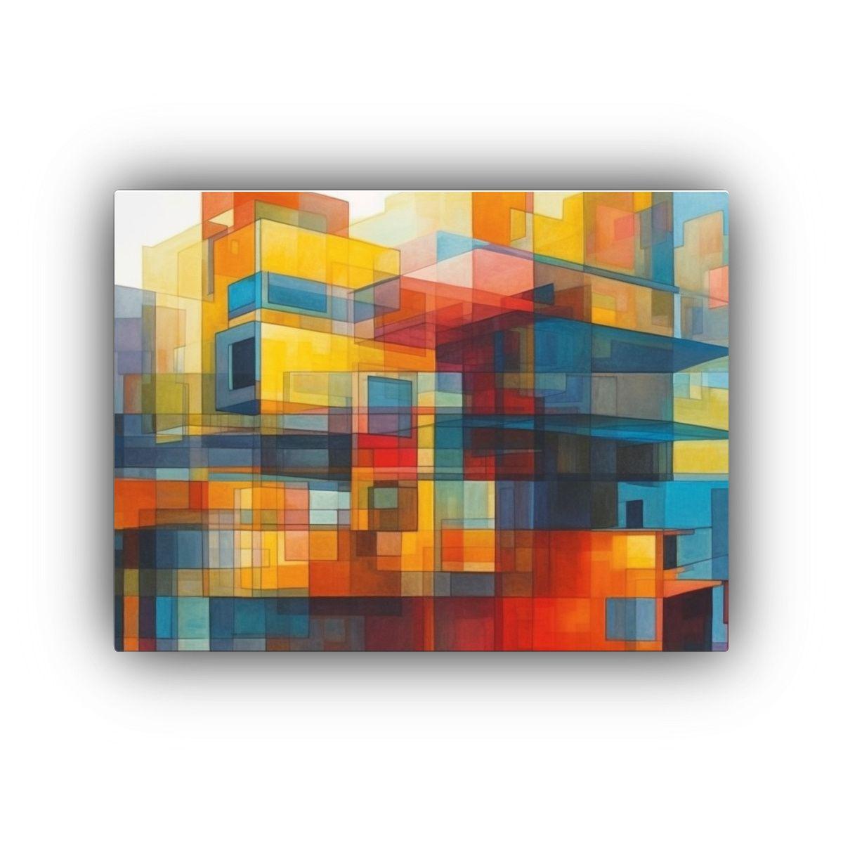 Arte Abstracto En Arquitectura: Integrando Color Y Creativid 90x60cm-0