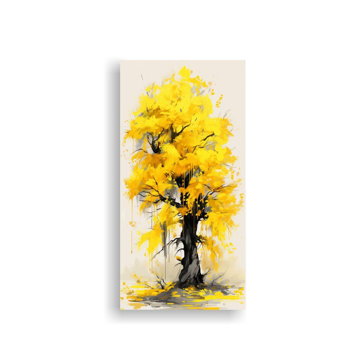 Cuadro Visual De Un árbol Sauce En Colores 60x120cm-0