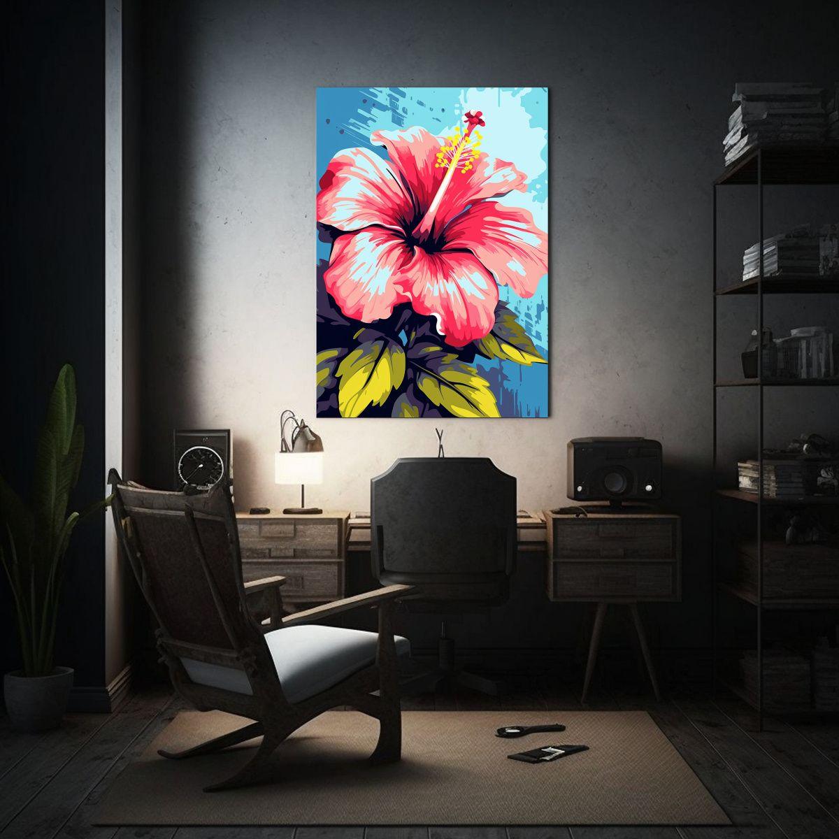 Cuadro Multicolor Hermoso De Rosa De Sharon 30x45cm-2