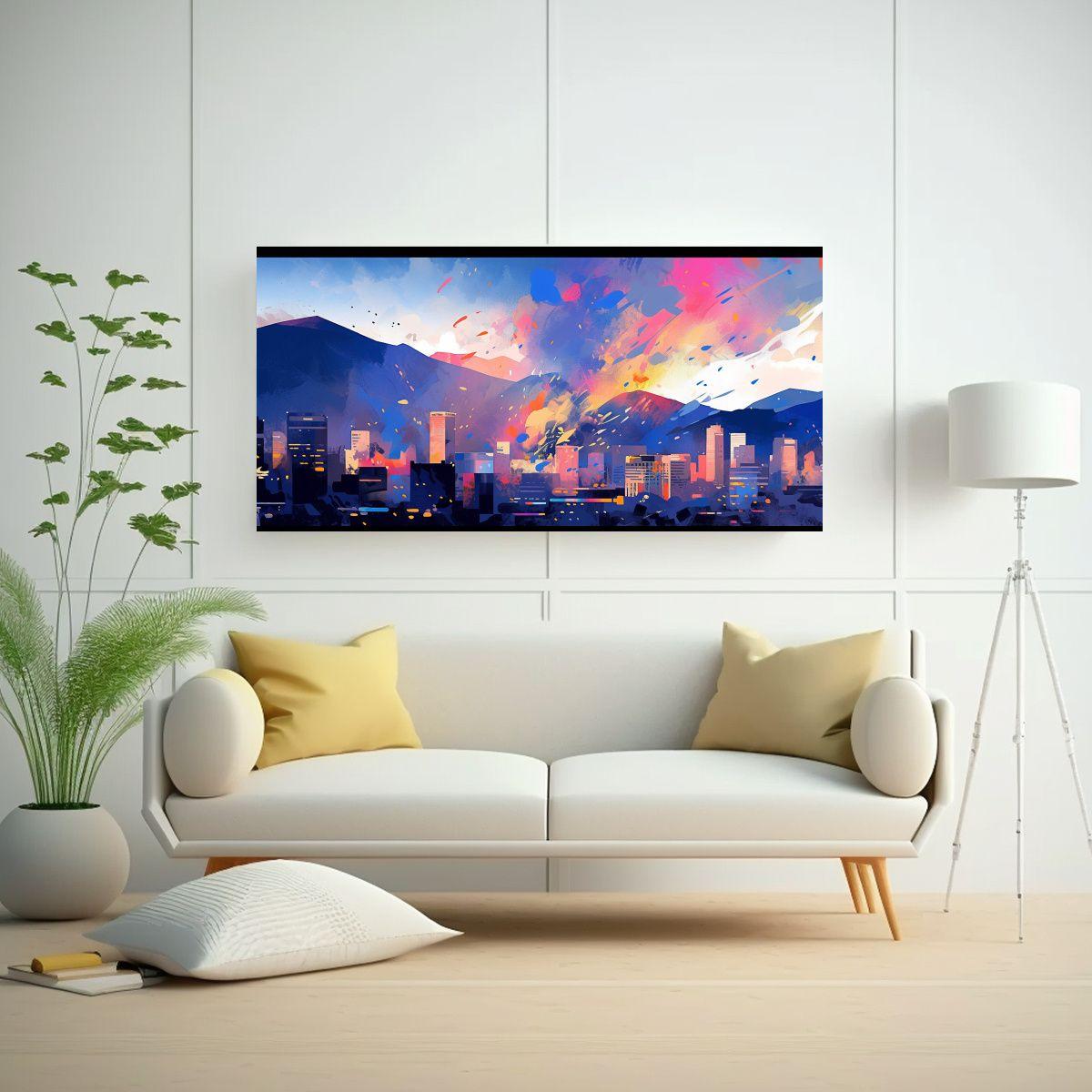 Pinturas Decorativas Abstractas Estilo Santiago 120x60cm-2