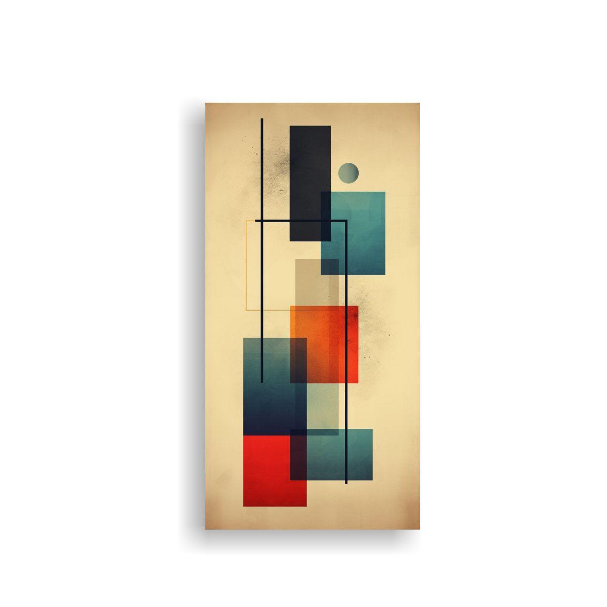 Cuadro Abstracto Geométrico Minimalista Con 70x140cm-0