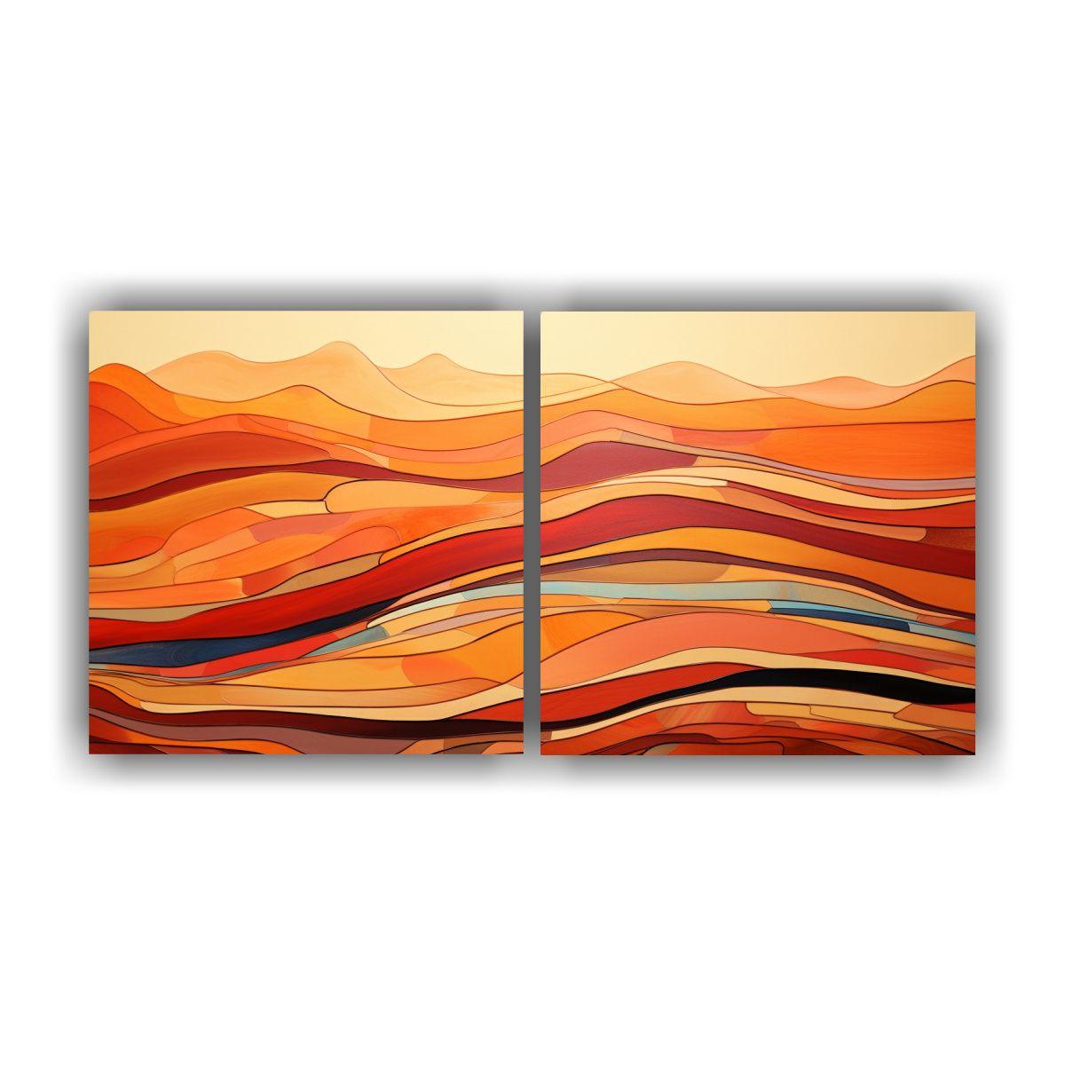 Artes De Pared Decorativas Interplay Con Tonos 140x70 Cm-0