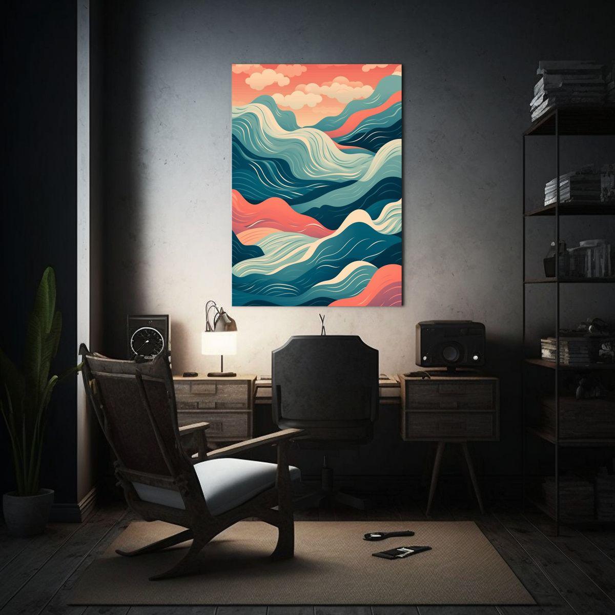 Pinturas Decorativas Abstractas Exuberantes Con Textura De L 30x45cm-2
