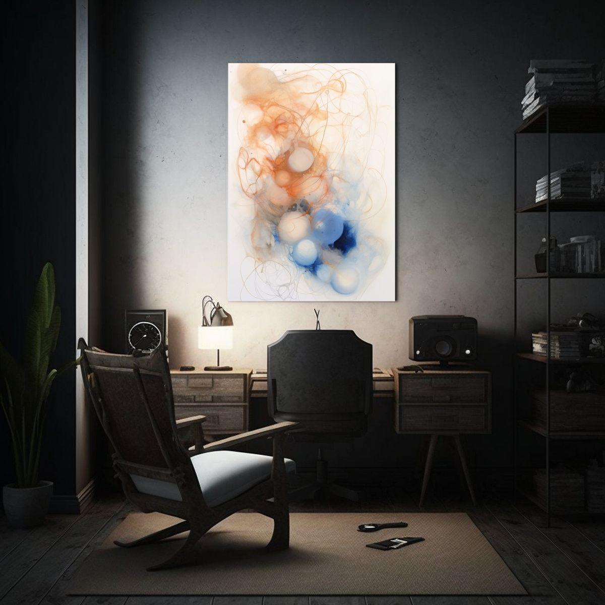 Pintura Lienzo Líneas Finas Fantasía En Blanco, 20x30cm-2