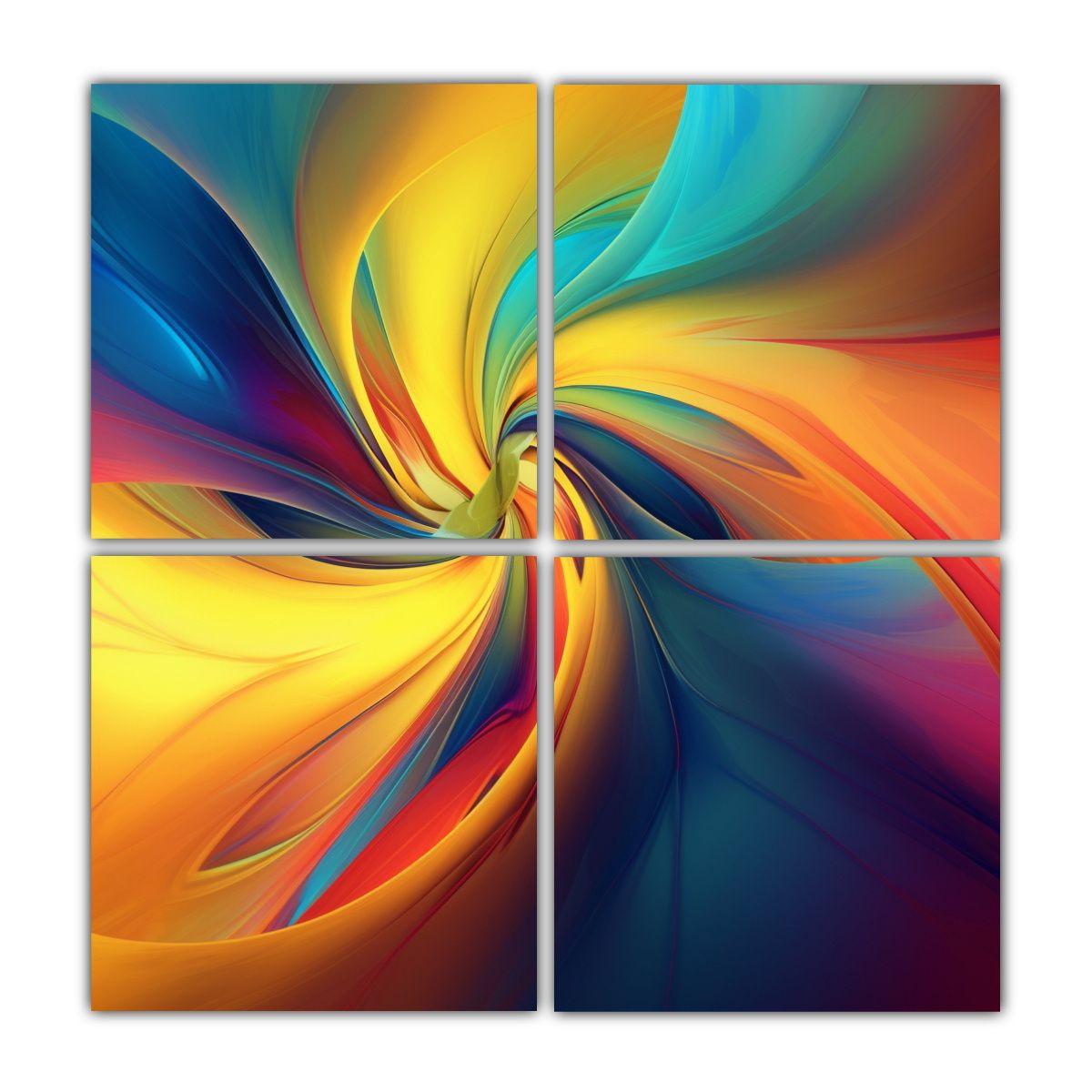 Obra Espectacular: Colección Abstracta De 200x200 Cm-0