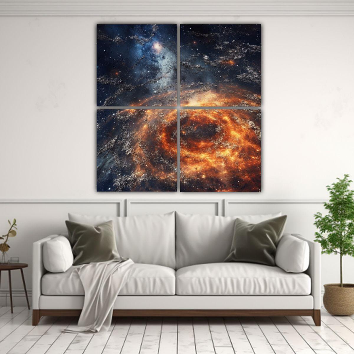 Pinturas Inspiradoras De La Vía Láctea Detalle 200x200 Cm-2
