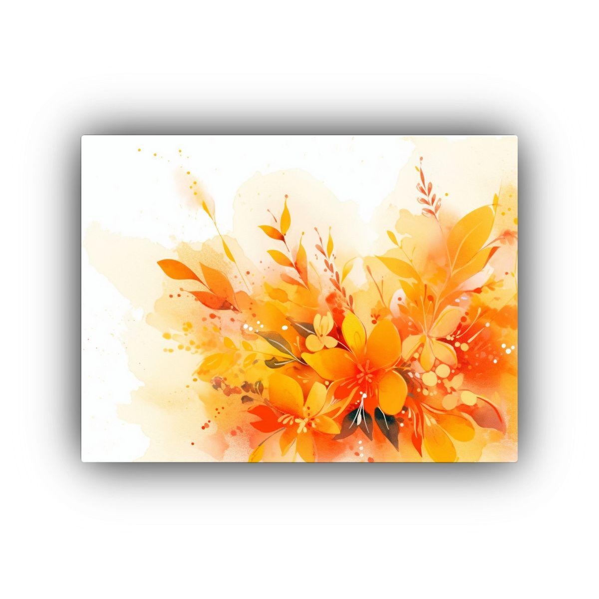 Cuadros Decorativos Amarillo Y Naranja: Personalidad Neonoir 75x50cm-0