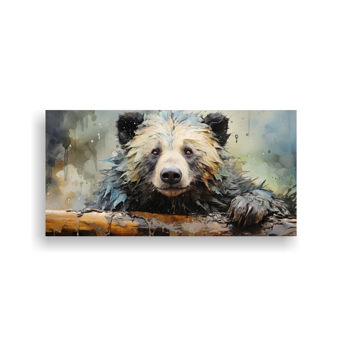 Cuadro De Estilo Acuarela Colorida De Oso Perezoso 140x70cm-0