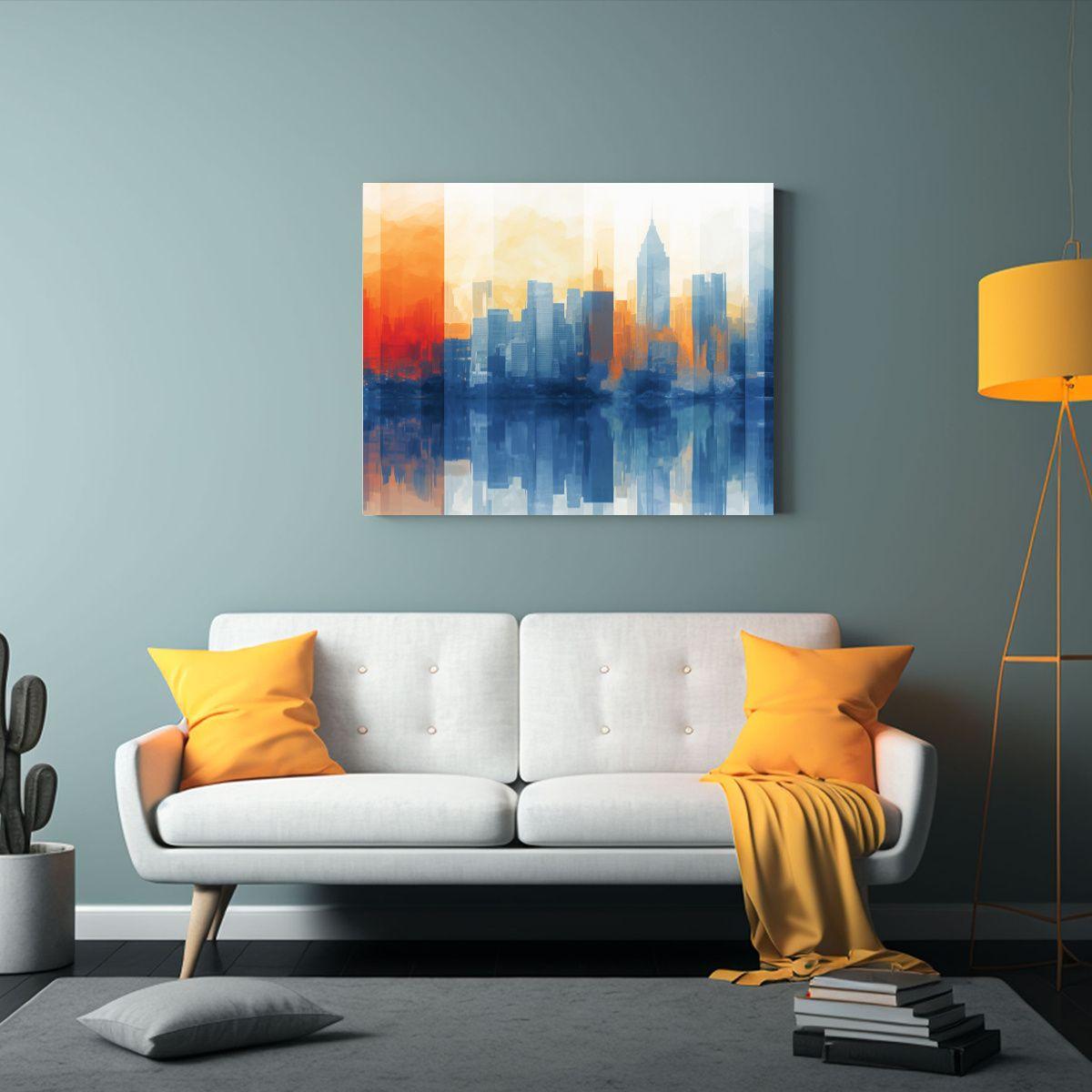 Pinturas De Decoración Con Arte De Detalles De Ciudad En Na 60x40cm-2