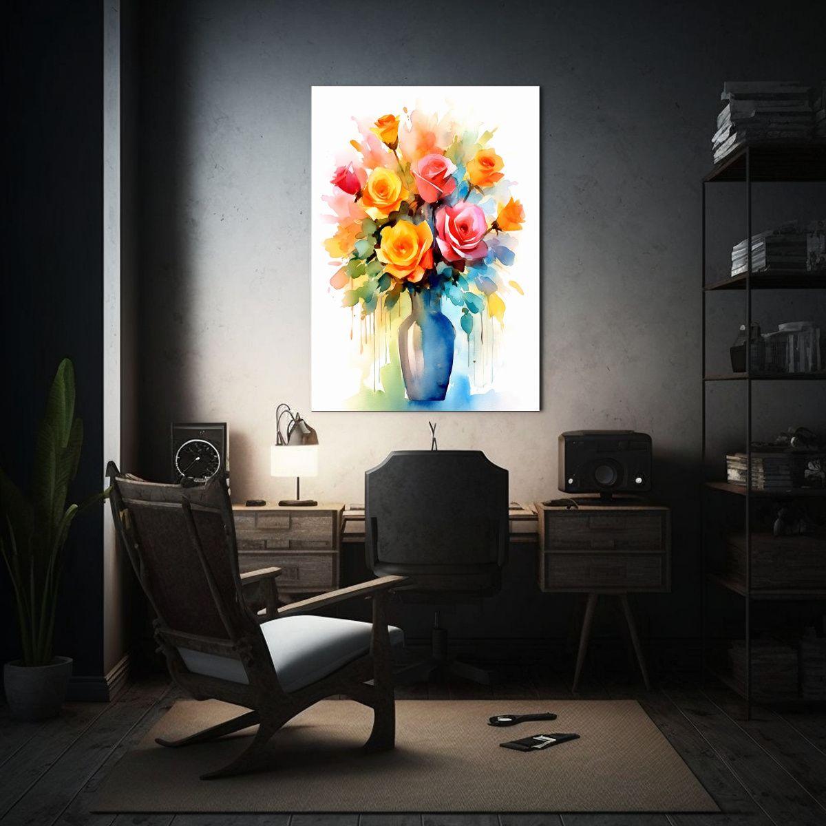 Cuadro De Decoración Para Cocina: Bouquet De 30x45cm-2
