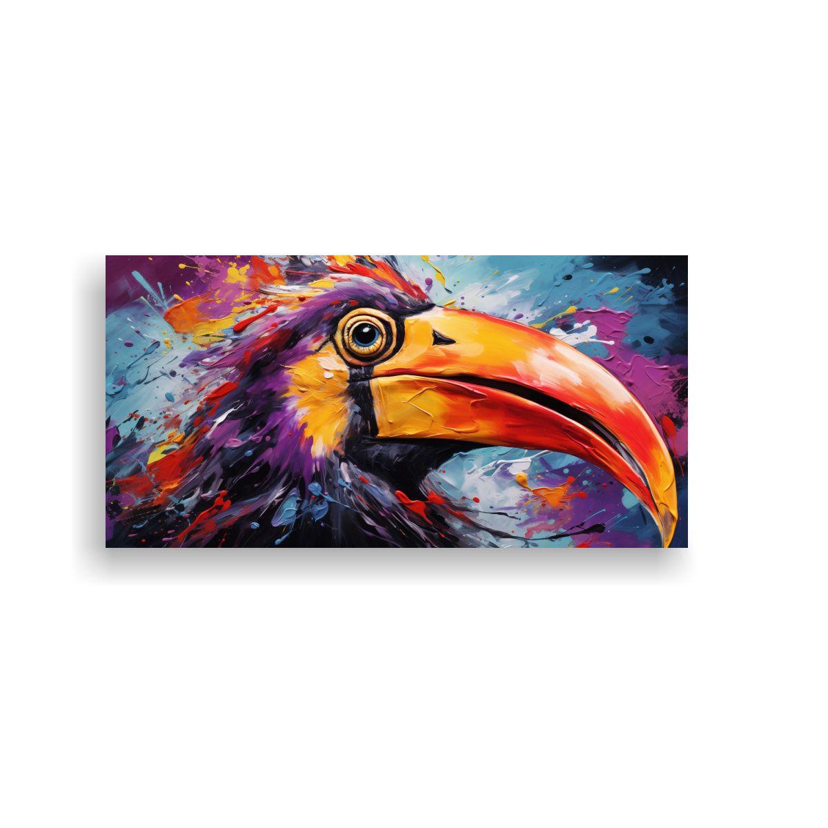 Pintura Al Estilo óleo Estilo Pingüino 40x20cm-0