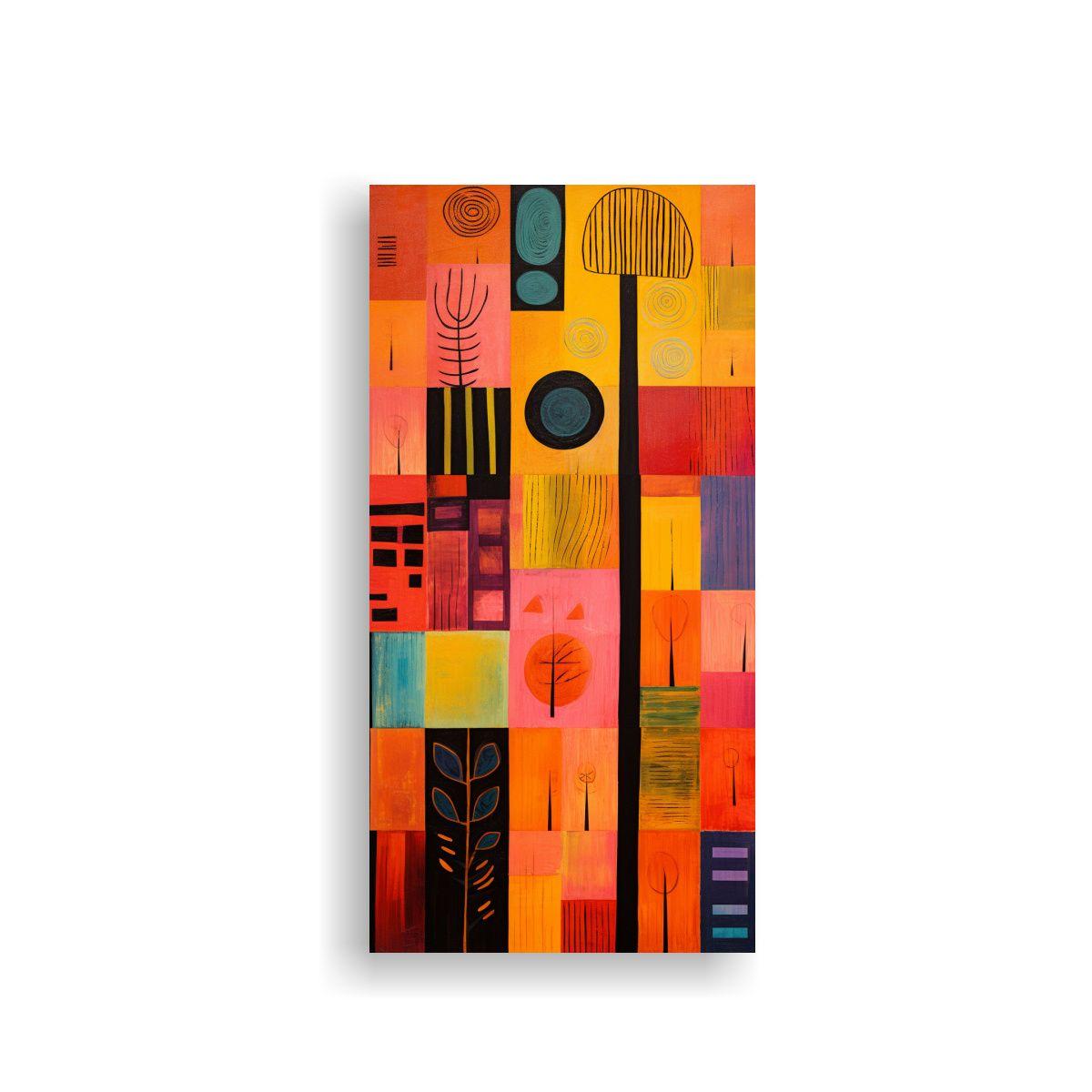Cuadro Imagen Textura: Arte Marimekko Y Paul Klee 80x160cm-0