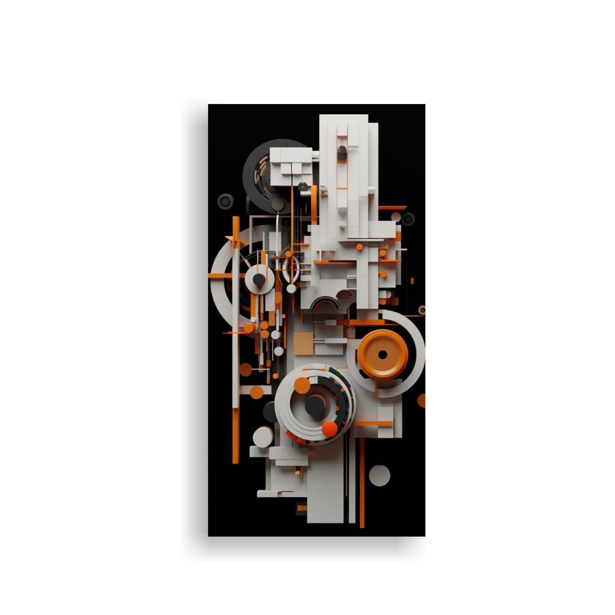 Pintura Decorativa Abstracta Geométrica 60x120cm-0