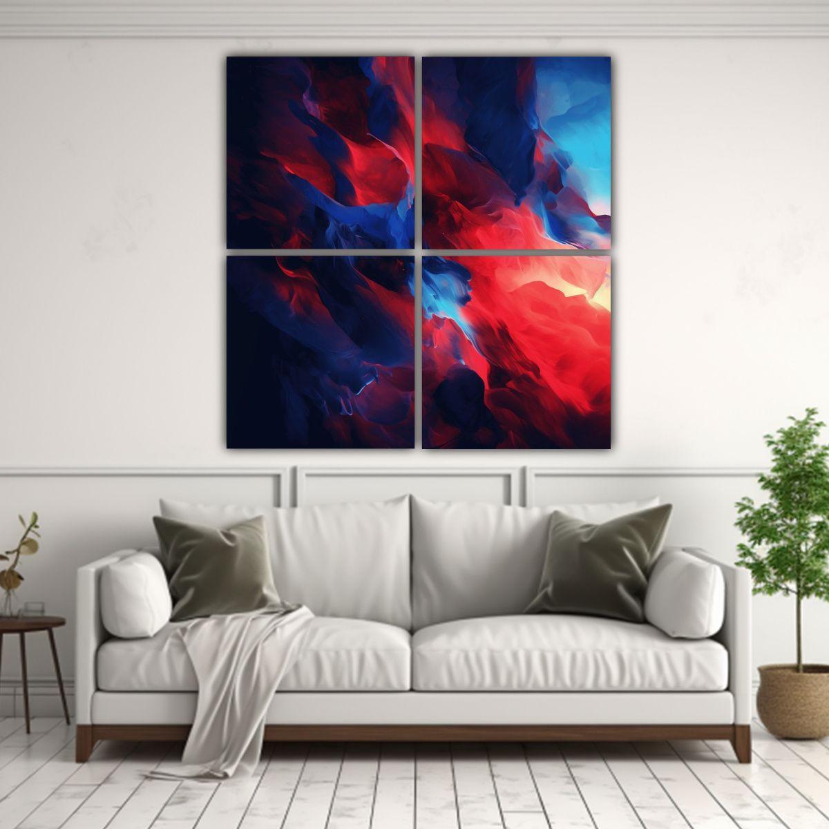 Pinturas De Pared Con Contraste De Colores 200x200 Cm-2