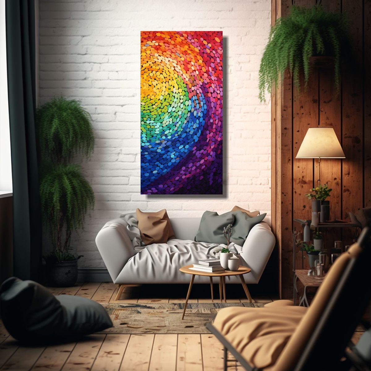 Pinturas Decorativas Con Fusión Abstracta De Punt 30x60cm-2