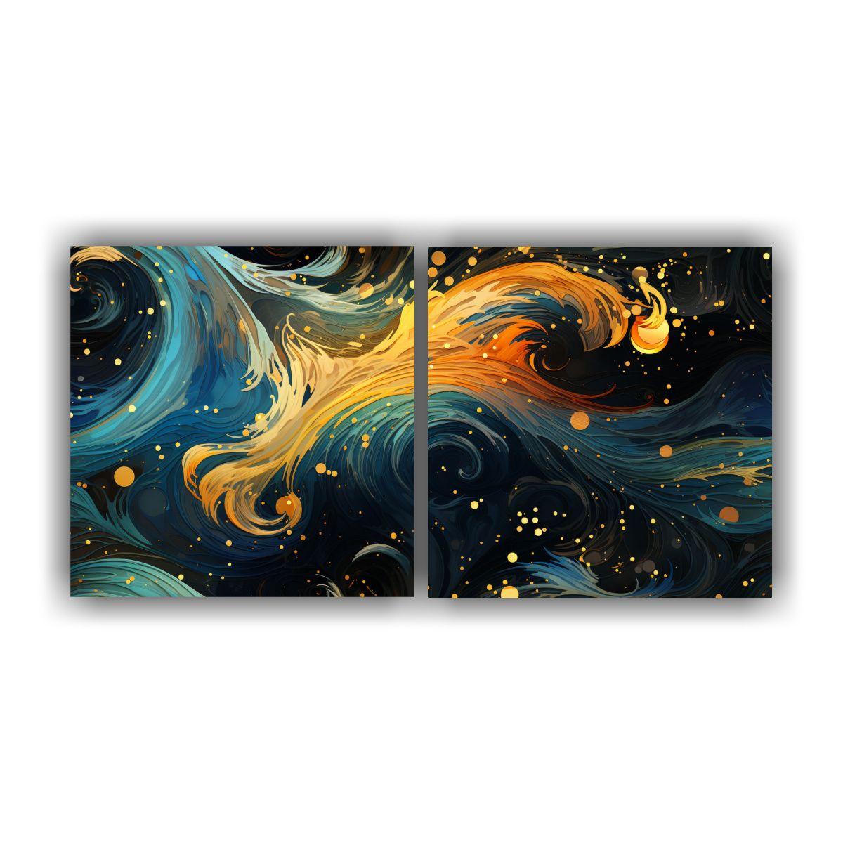 Pinturas Decorativas De Textura Fluida Con Formas 140x70 Cm-0