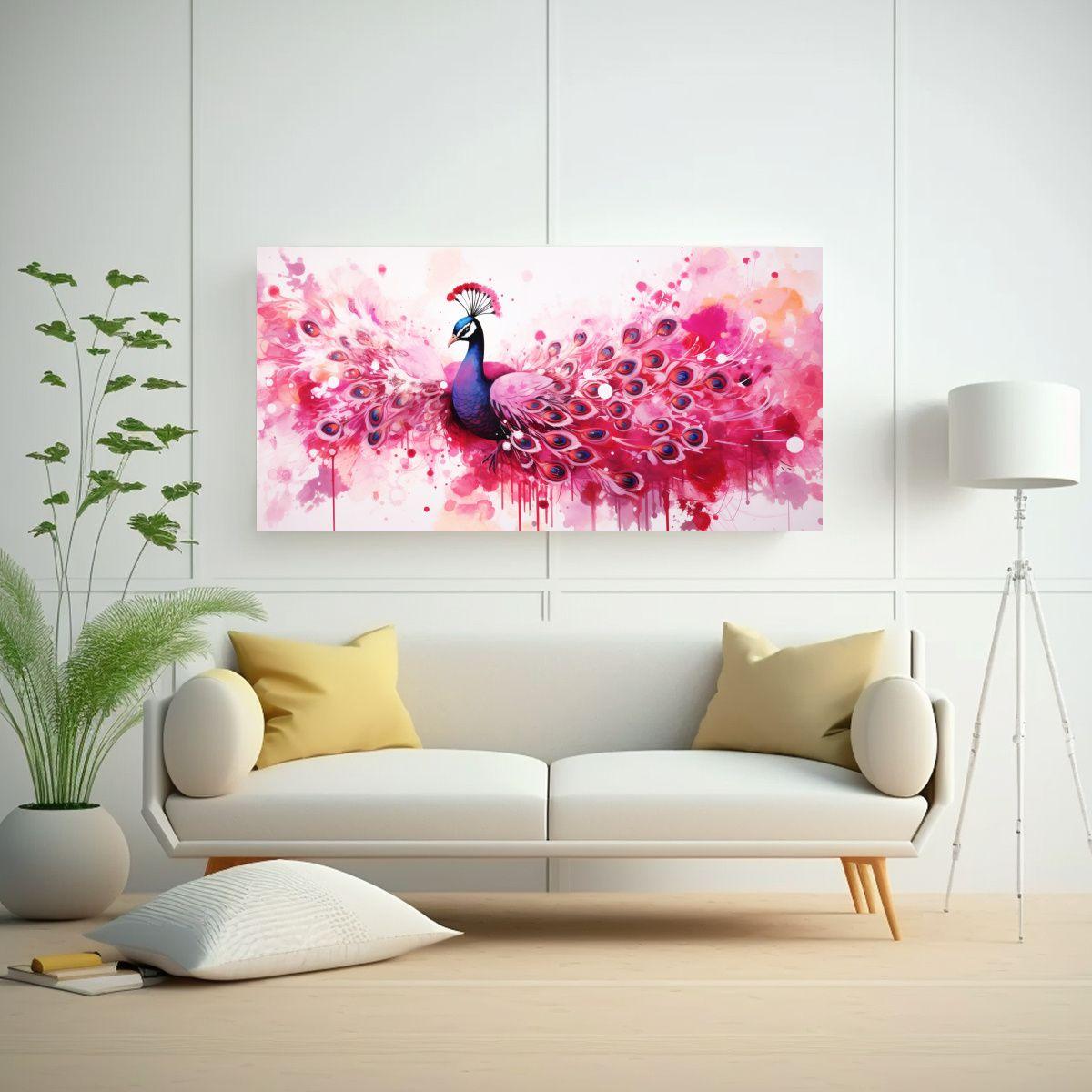 Cuadro Decorativo Neo Pop Arte Colores Peacock 100x50cm-2