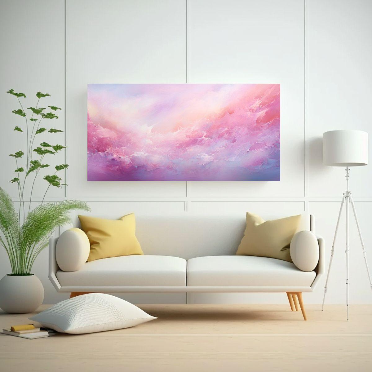 Pintura Abstracta Juveniles Movimiento Aurora Bore 100x50cm-2