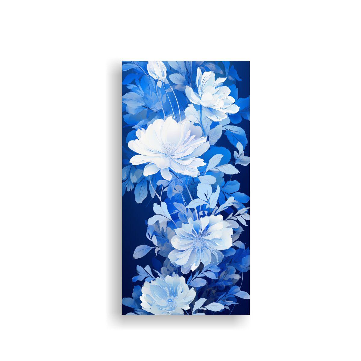 Pintura Abstracta En Lienzo Con Atmósfera Neonoir 40x80cm-0