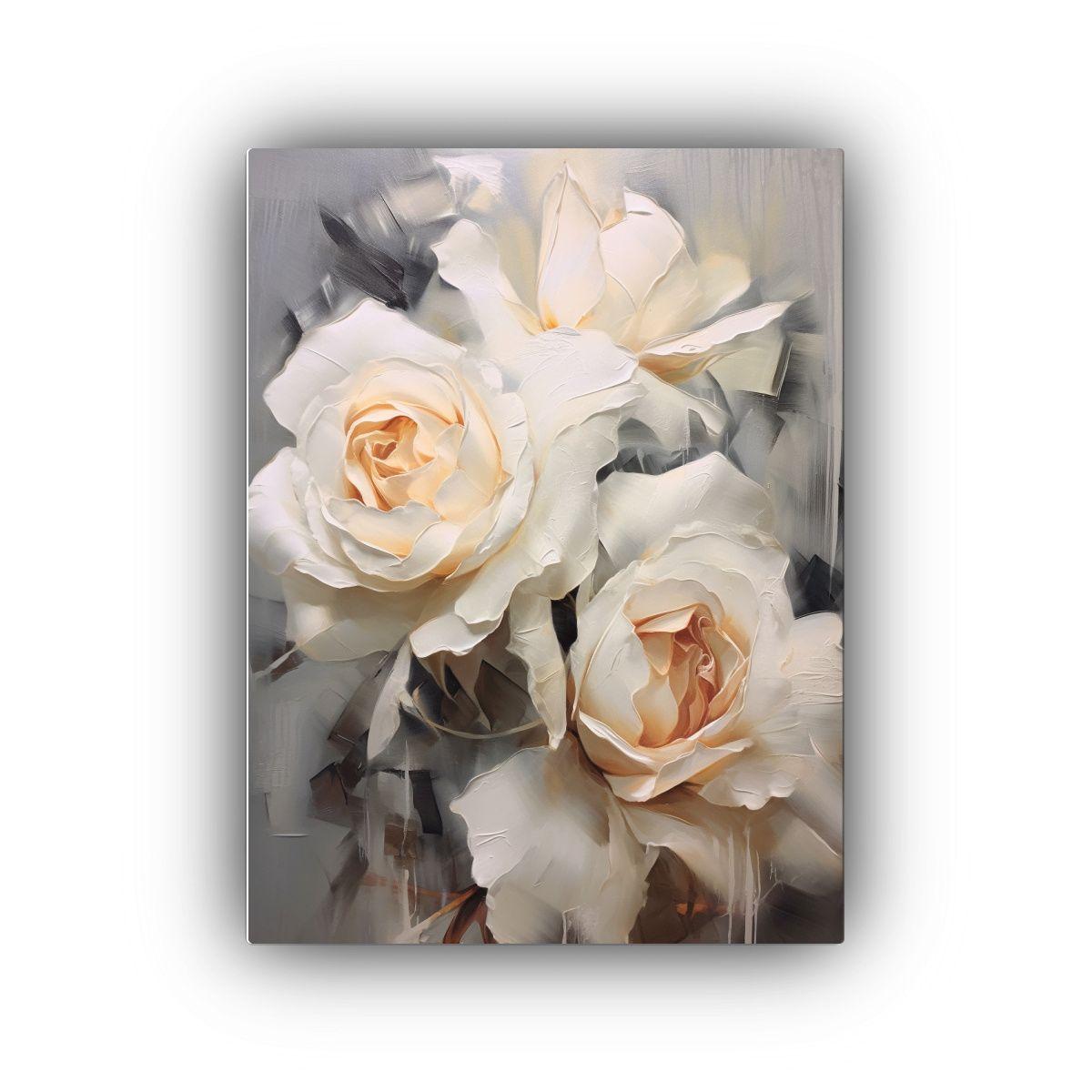 Cuadro Cuadro Creatividad Rosa Gris Pintura Al 30x40cm-0