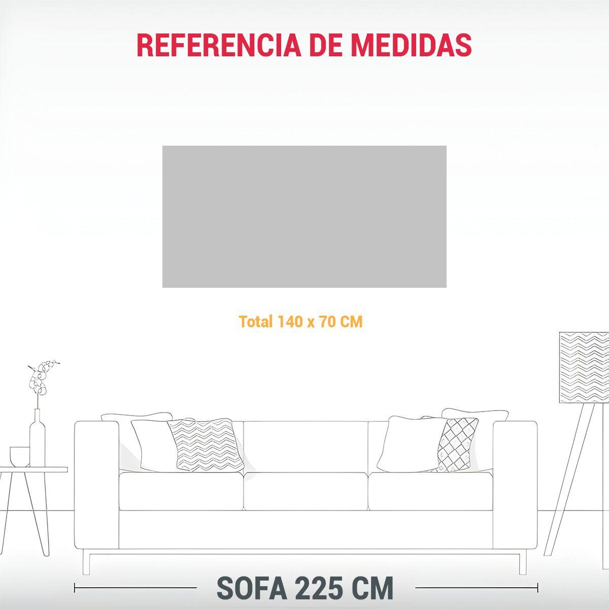 Cuadro Conceptual Elegancia: Acuarela Amarilla, 140x70cm-1
